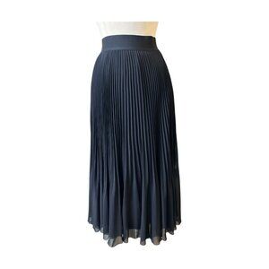 Wilfred Skirt Women Small S Black Twirl Pleated Midi boho goth whimsy twirl